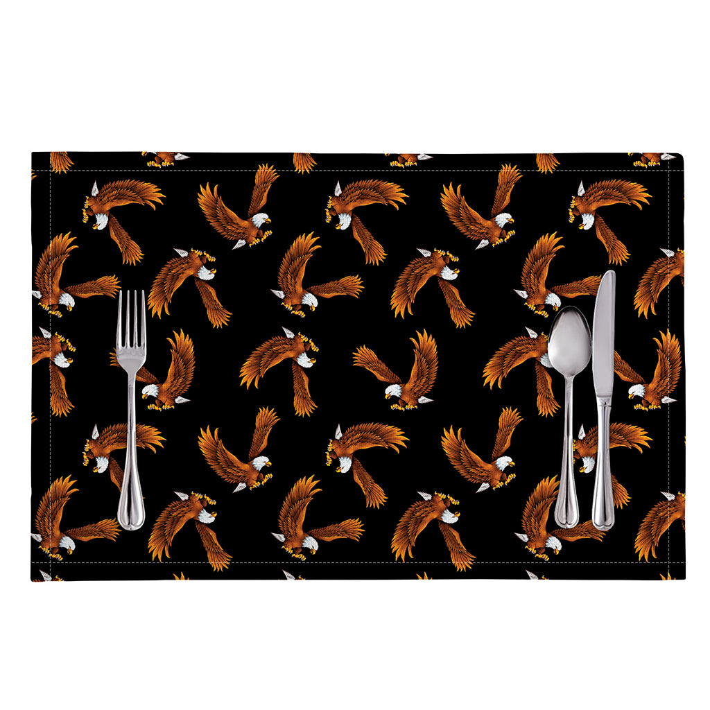 White And Brown Eagle Pattern Print Placemat