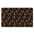 White And Brown Eagle Pattern Print Polyester Doormat