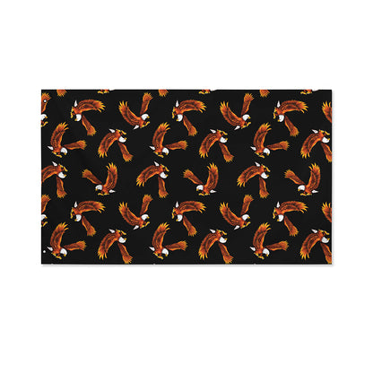 White And Brown Eagle Pattern Print Polyester Flag