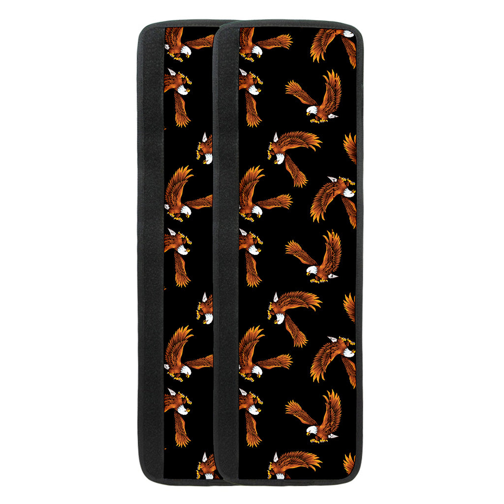 White And Brown Eagle Pattern Print Refrigerator Handle Covers