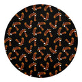 White And Brown Eagle Pattern Print Round Blanket