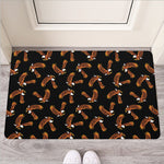 White And Brown Eagle Pattern Print Rubber Doormat