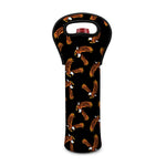 White And Brown Eagle Pattern Print Single Neoprene Wine Tote