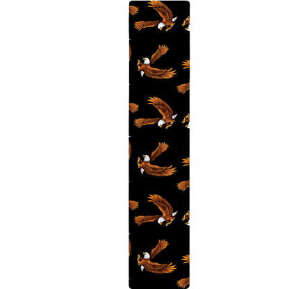 White And Brown Eagle Pattern Print Table Runner