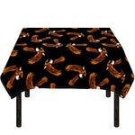 White And Brown Eagle Pattern Print Tablecloth