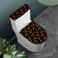 White And Brown Eagle Pattern Print Toilet Lid And Tank Cover Set