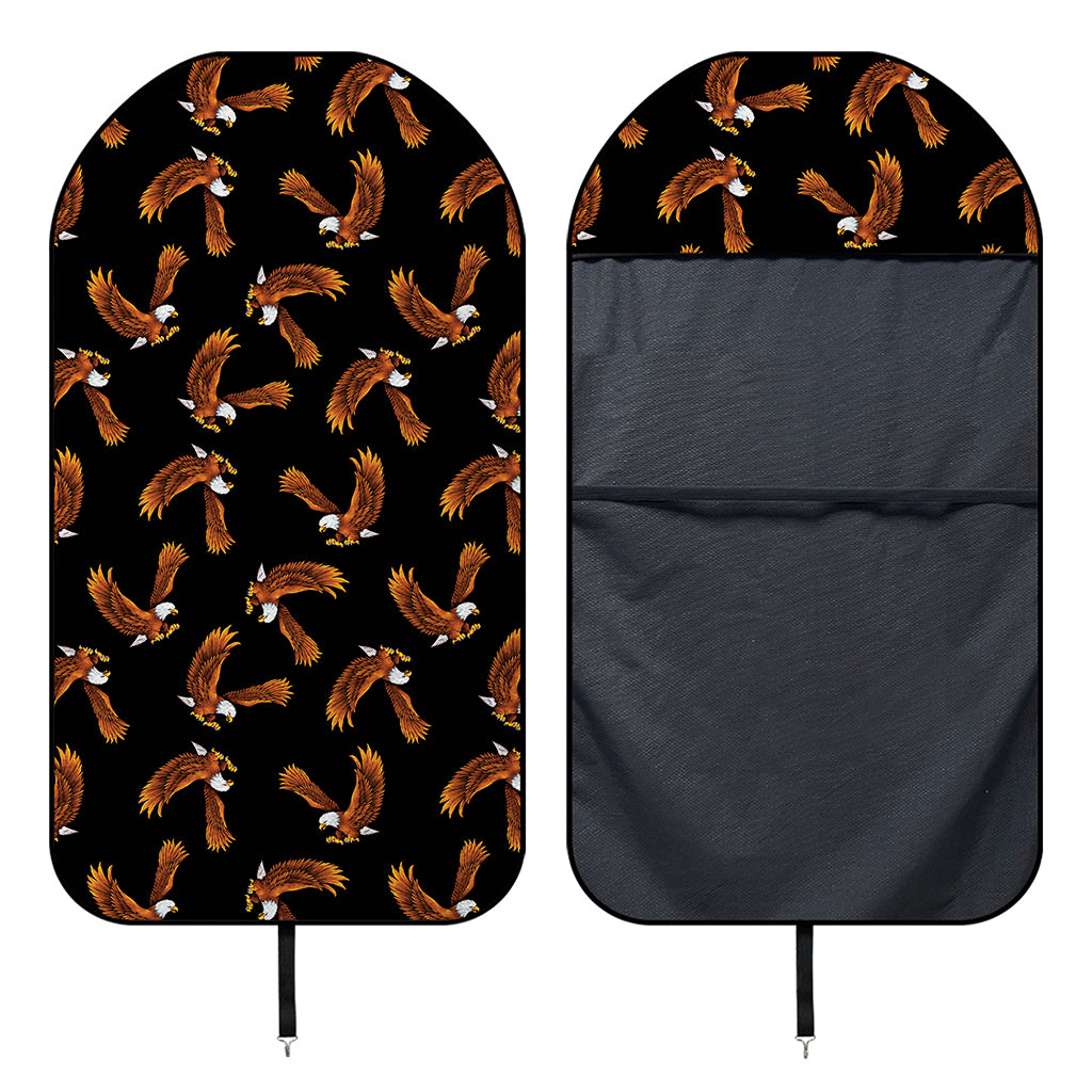 White And Brown Eagle Pattern Print Waterproof Car Seat Cover