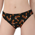 White And Brown Eagle Pattern Print Women's Panties