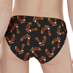 White And Brown Eagle Pattern Print Women's Panties