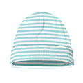 White And Cyan Striped Pattern Print Beanie