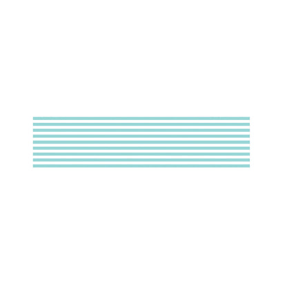 White And Cyan Striped Pattern Print Bed Runner