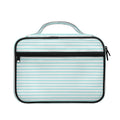 White And Cyan Striped Pattern Print Briefcase Bible Bag