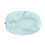 White And Cyan Striped Pattern Print Car Side Mirror Covers