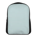 White And Cyan Striped Pattern Print Casual Backpack