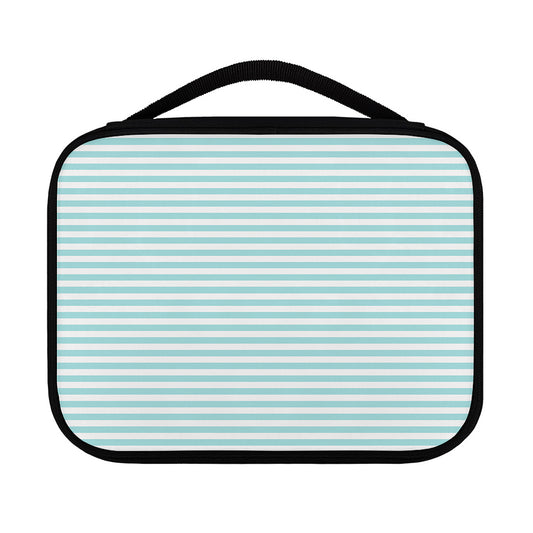 White And Cyan Striped Pattern Print Classic Bible Case