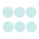 White And Cyan Striped Pattern Print Coaster Set