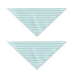 White And Cyan Striped Pattern Print Dog Bandana