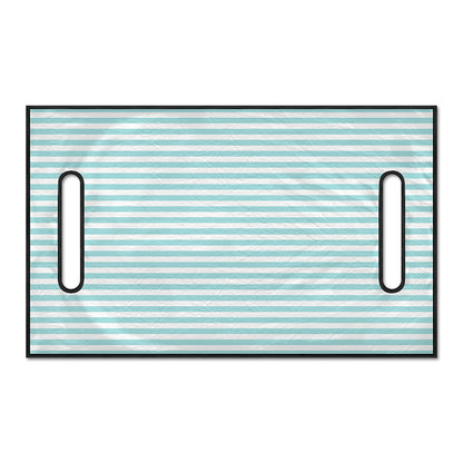 White And Cyan Striped Pattern Print Golf Cart Seat Cover