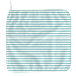 White And Cyan Striped Pattern Print Hand Towel