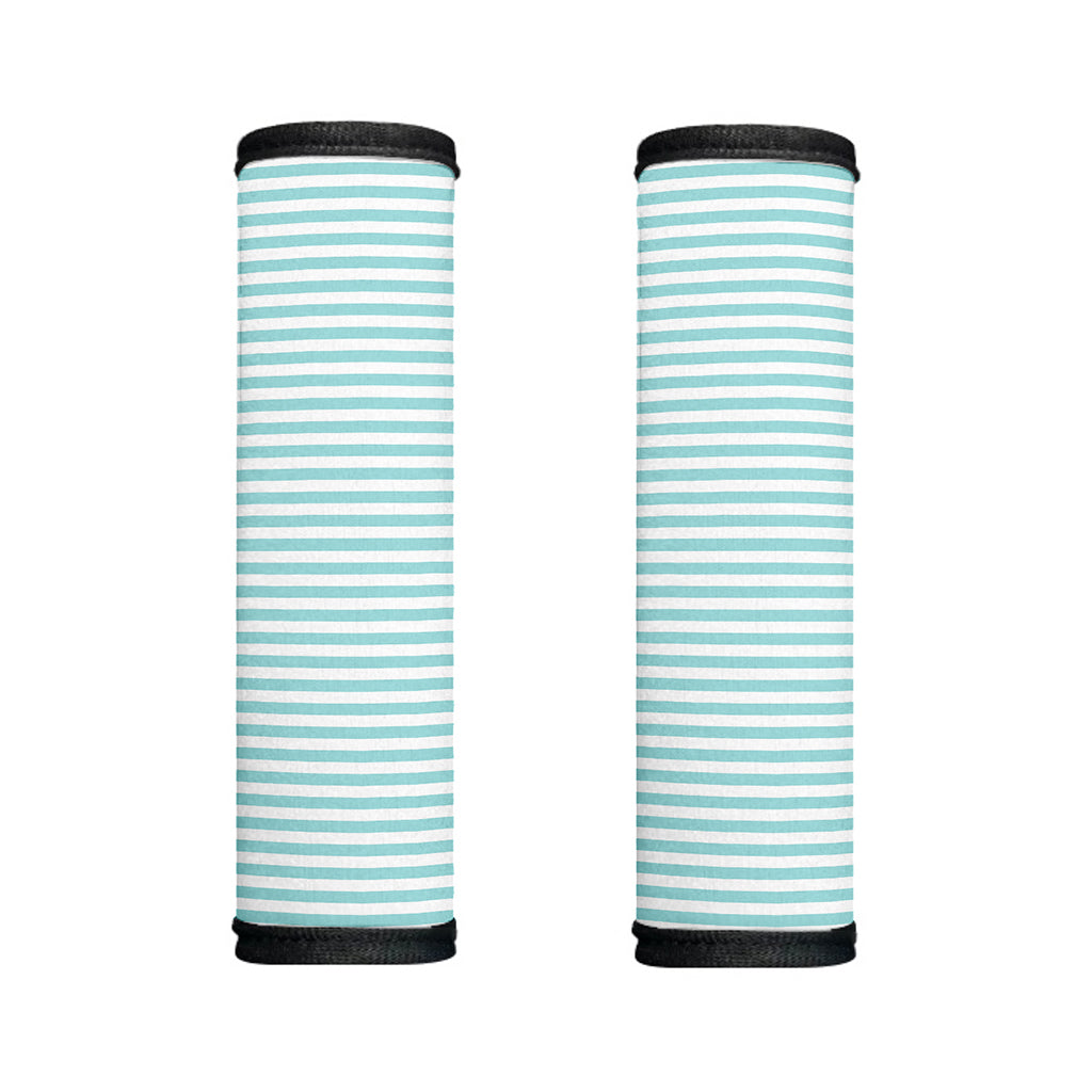 White And Cyan Striped Pattern Print Handle Covers