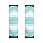 White And Cyan Striped Pattern Print Handle Covers