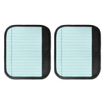 White And Cyan Striped Pattern Print Handle Covers