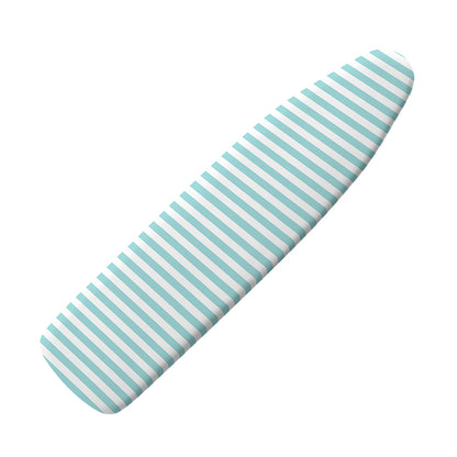 White And Cyan Striped Pattern Print Ironing Board Cover