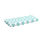 White And Cyan Striped Pattern Print Piano Keyboard Cover