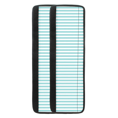 White And Cyan Striped Pattern Print Refrigerator Handle Covers