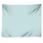 White And Cyan Striped Pattern Print Tapestry