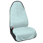 White And Cyan Striped Pattern Print Waterproof Car Seat Cover