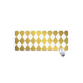 White And Gold Harlequin Pattern Print Extended Mouse Pad