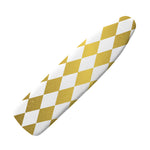 White And Gold Harlequin Pattern Print Ironing Board Cover