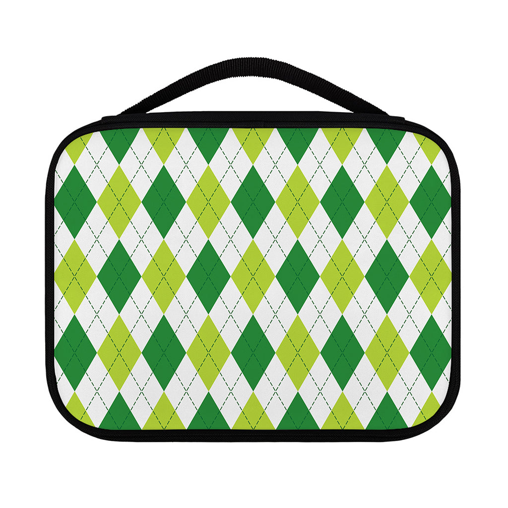 White And Green Argyle Pattern Print Classic Bible Case