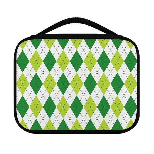 White And Green Argyle Pattern Print Classic Bible Case