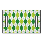 White And Green Argyle Pattern Print Golf Cart Seat Cover