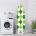 White And Green Argyle Pattern Print Ironing Board Cover