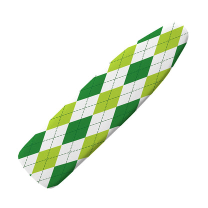 White And Green Argyle Pattern Print Ironing Board Cover