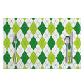 White And Green Argyle Pattern Print Placemat