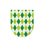 White And Green Argyle Pattern Print Toilet Lid Cover