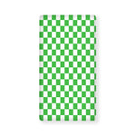 White And Green Checkered Print Baby Crib Sheet