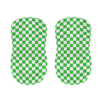 White And Green Checkered Print Bar Stool Covers