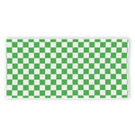White And Green Checkered Print Beach Towel