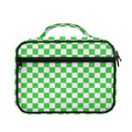 White And Green Checkered Print Briefcase Bible Bag