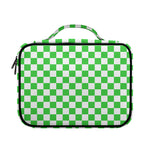 White And Green Checkered Print Briefcase Bible Bag