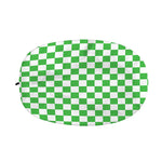 White And Green Checkered Print Car Side Mirror Covers
