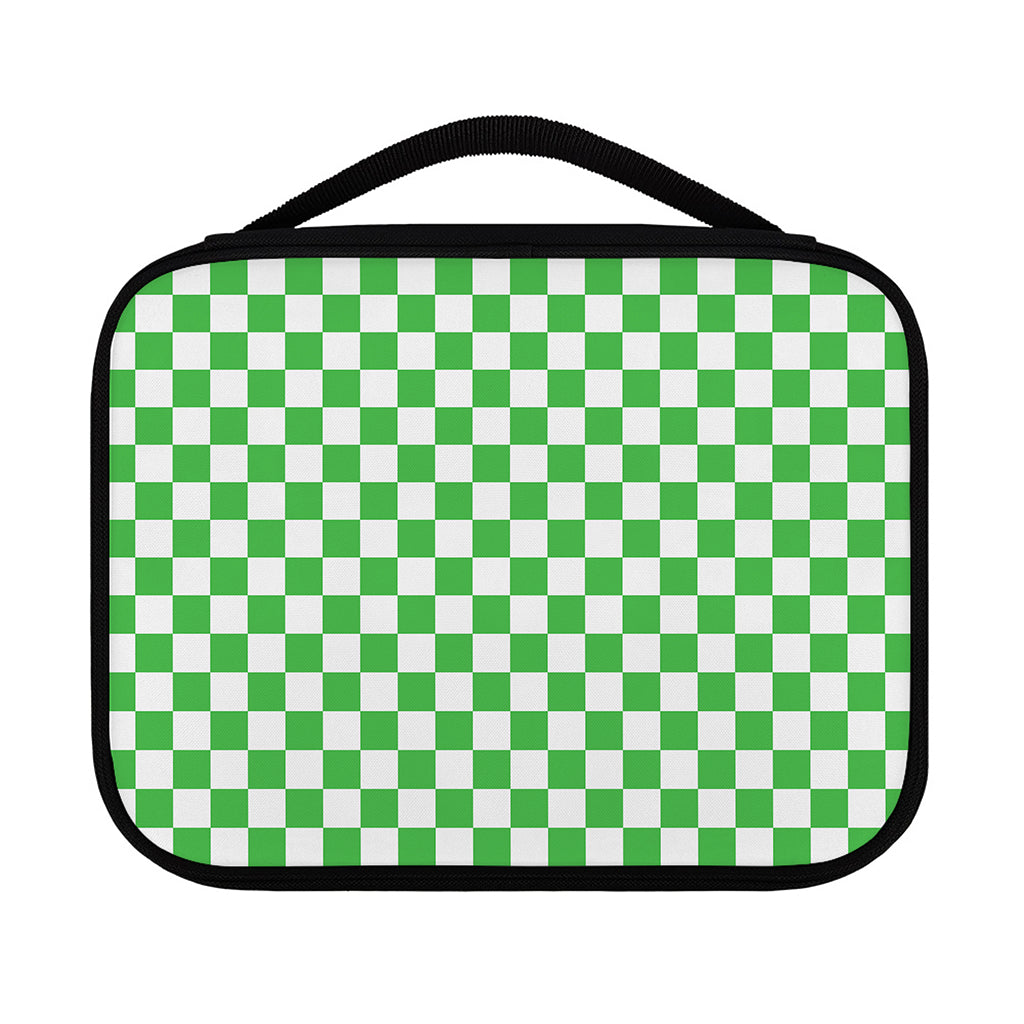 White And Green Checkered Print Classic Bible Case