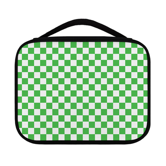 White And Green Checkered Print Classic Bible Case
