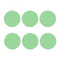 White And Green Checkered Print Coaster Set