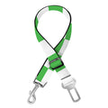White And Green Checkered Print Dog Seat Belt